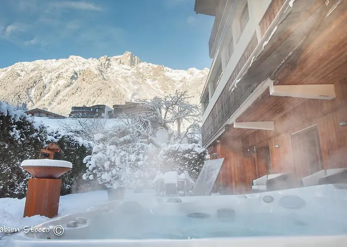 公寓 Au Bon Coin - Luxury Hidden Haven, Mont Blanc View, Hot Tub And Garden